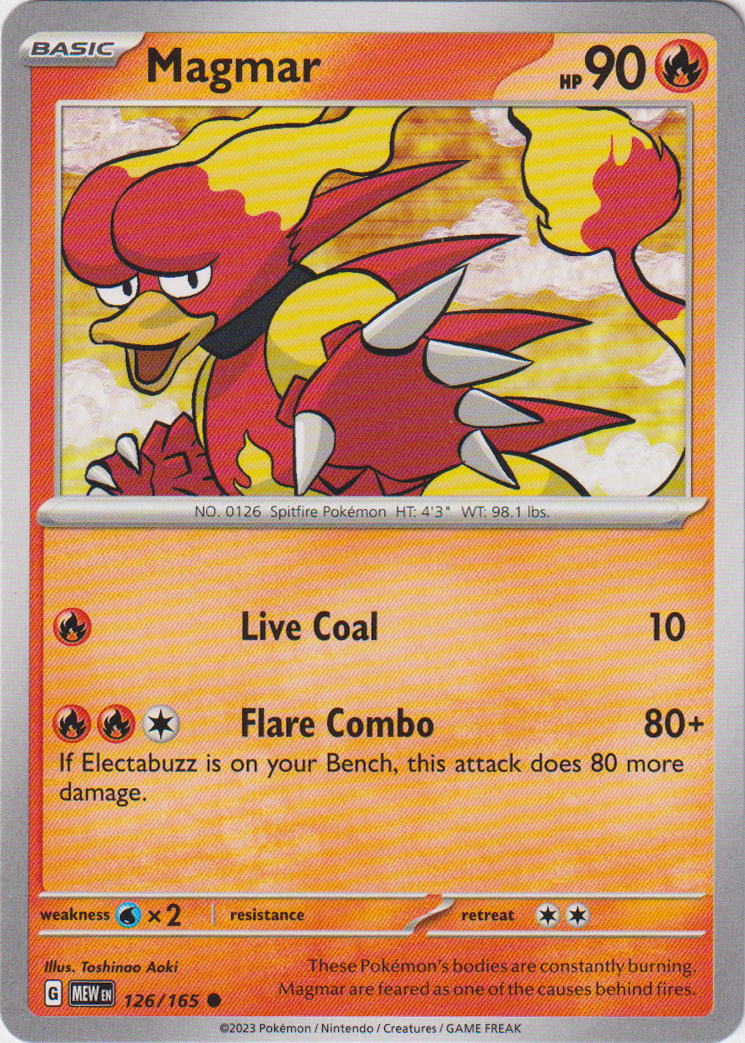 126/165 Magmar Common Scarlet & Violet 151