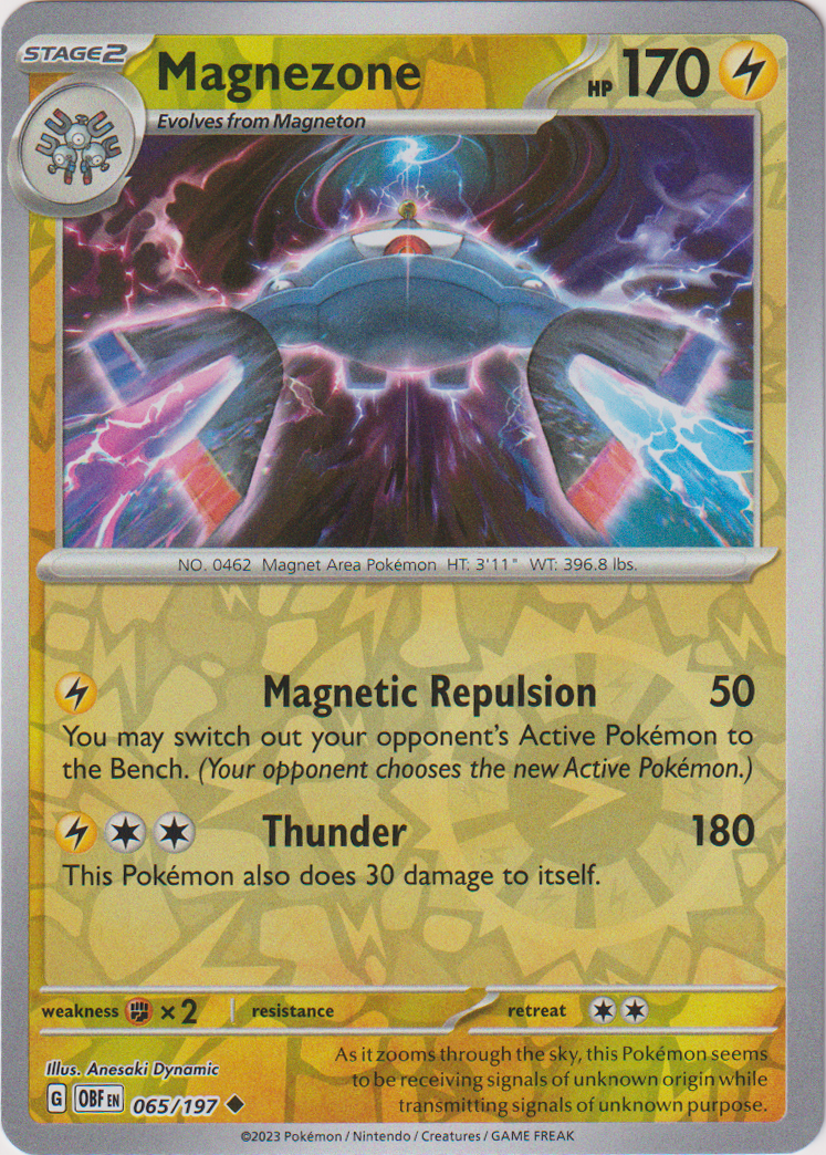 065/197 Magnezone Uncommon Reverse Holo Obsidian Flames