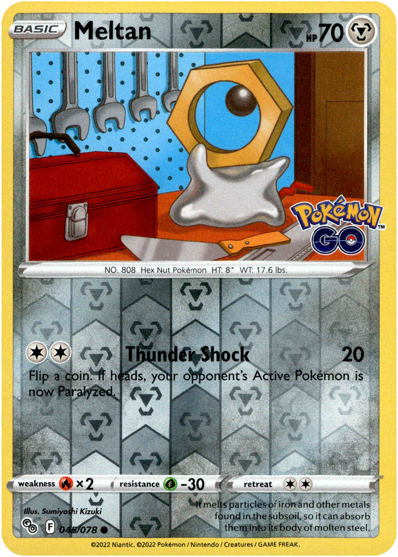 045/078 Meltan Common Reverse Holo Pokemon GO