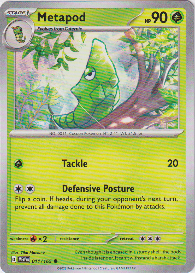 011/165 Metapod Common Scarlet & Violet 151