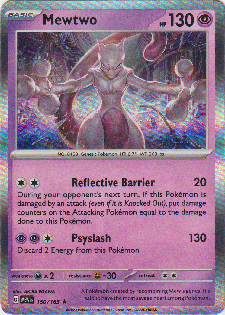 150/165 Mewtwo Holo Rare Scarlet & Violet 151