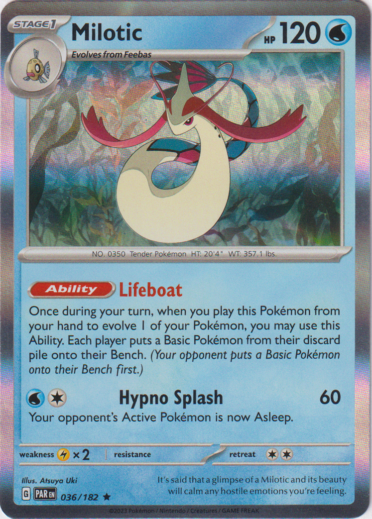 036/182 Milotic Holo Rare Paradox Rift