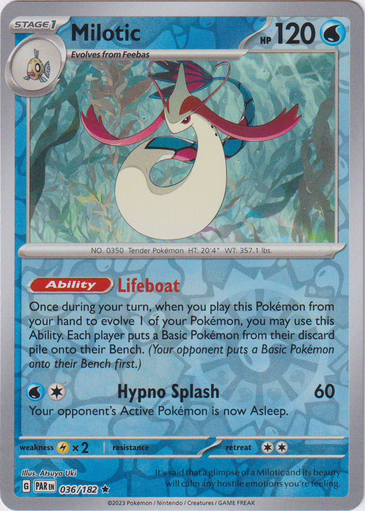 036/182 Milotic Rare Reverse Holo Paradox Rift