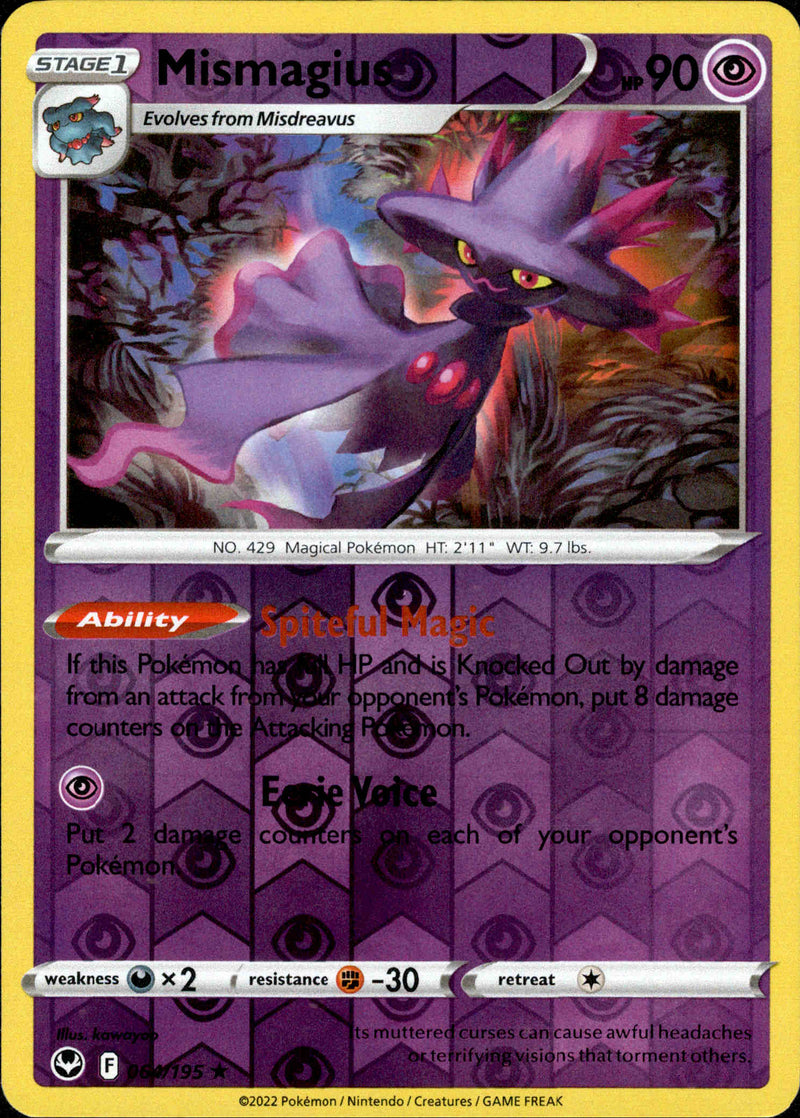 064/195 Mismagius Rare Reverse Holo Silver Tempest