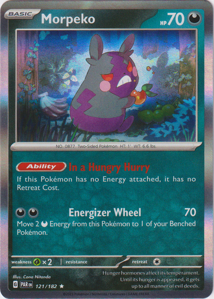 121/182 Morpeko Holo Rare Paradox Rift