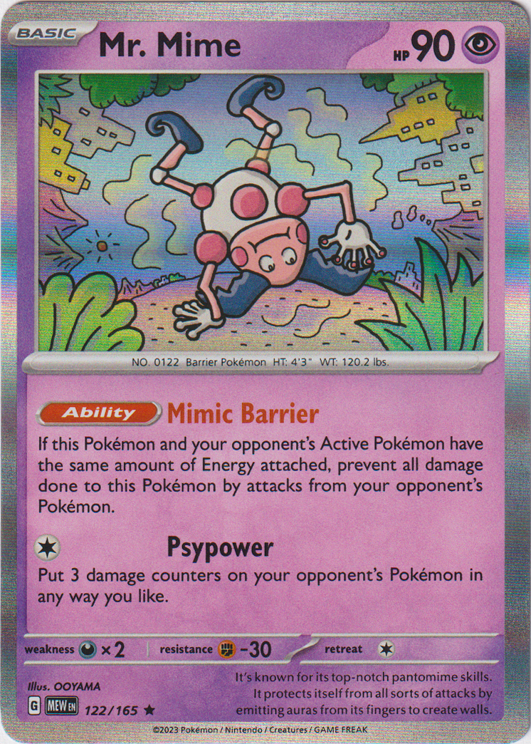 122/165 Mr. Mime Holo Rare Scarlet & Violet 151