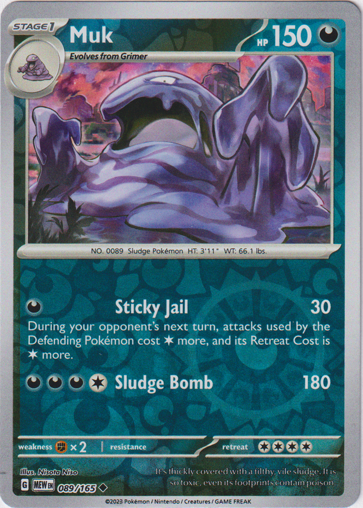 089/165 Muk Uncommon Reverse Holo Scarlet & Violet 151