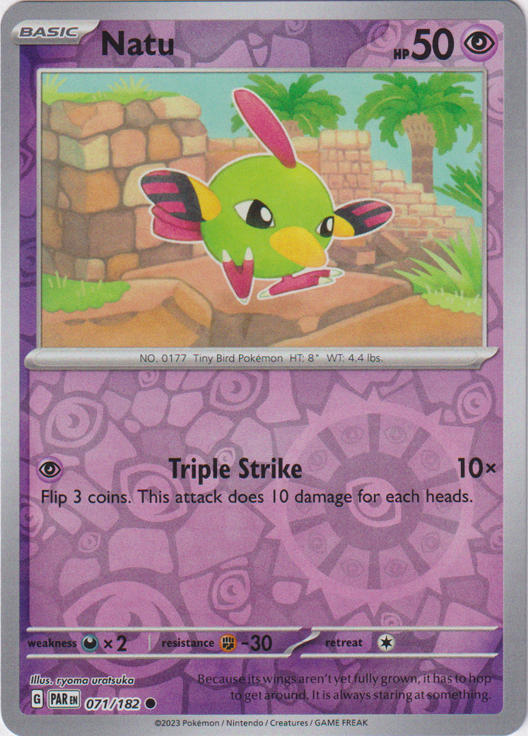 071/182 Natu Common Reverse Holo Paradox Rift