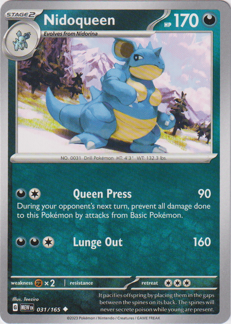 031/165 Nidoqueen Uncommon Scarlet & Violet 151