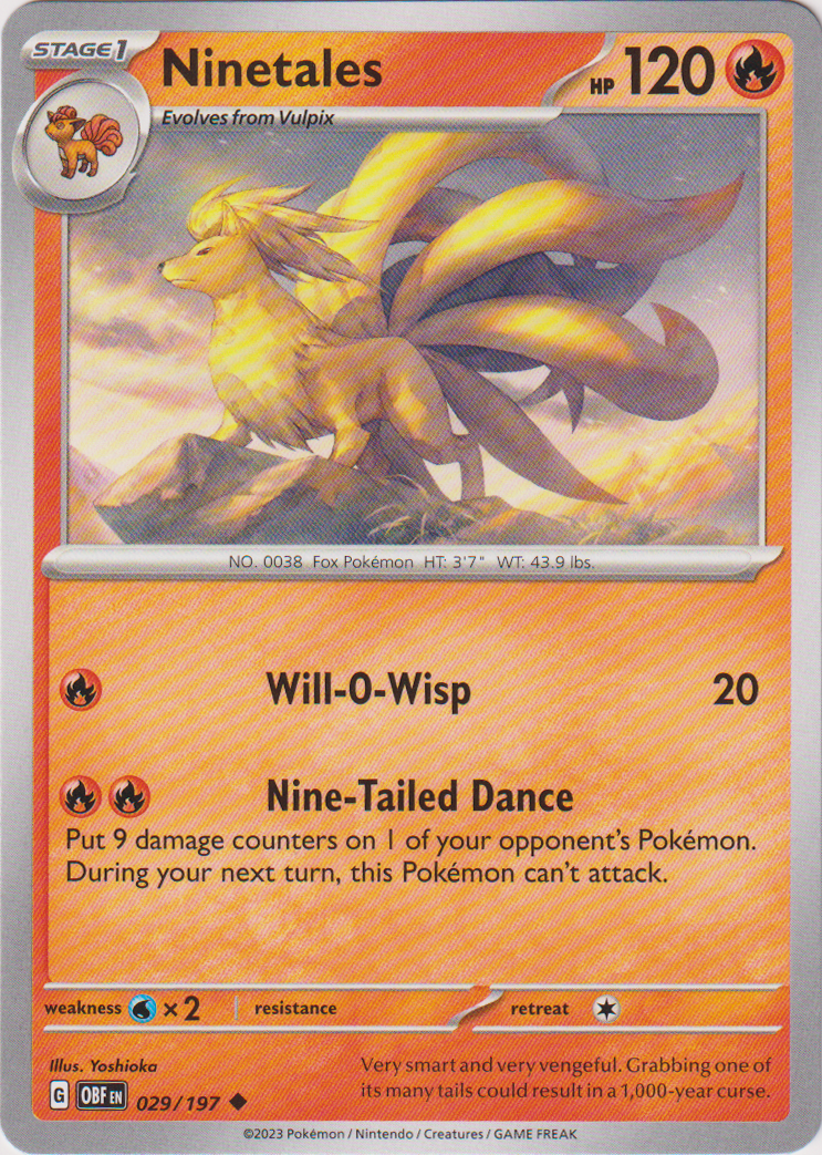 029/197 Ninetales Uncommon Obsidian Flames