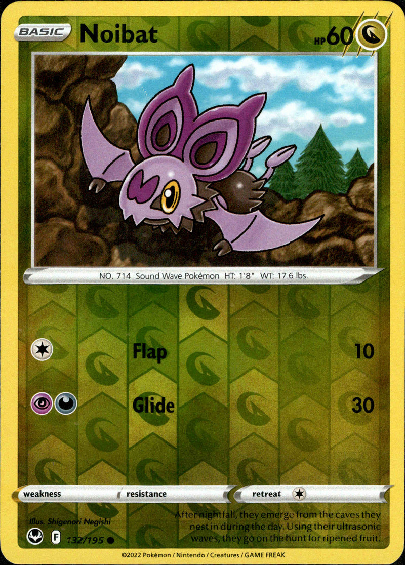 132/195 Noibat Common Reverse Holo Silver Tempest