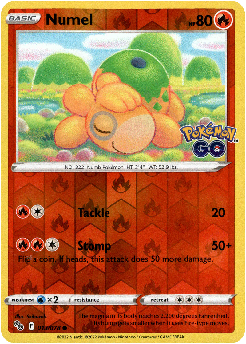 013/078 Numel Common Reverse Holo Pokemon GO