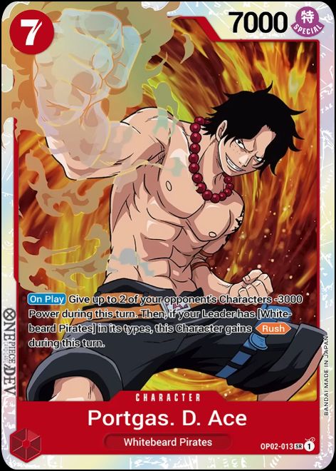 OP02-013 Portgas. D. Ace Super Rare