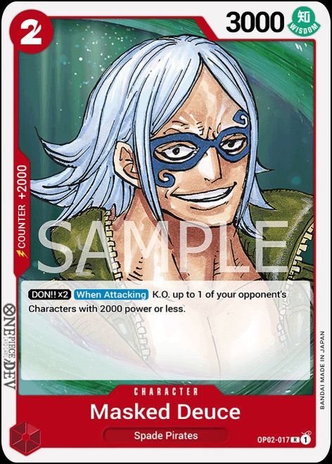 OP02-017  Masked Deuce Rare