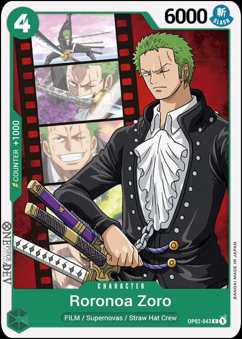 OP02-043 Roronoa Zoro Common