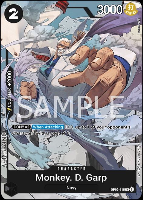 OP02-115 Monkey.D.Garp Alternate Art