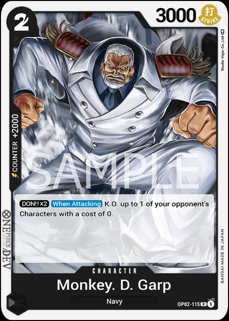 OP02-115 Monkey.D.Garp Rare