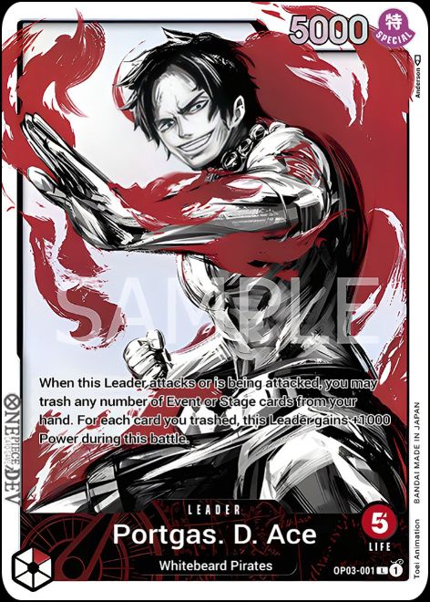 OP03-001 - Portgas D. Ace Alternate Art