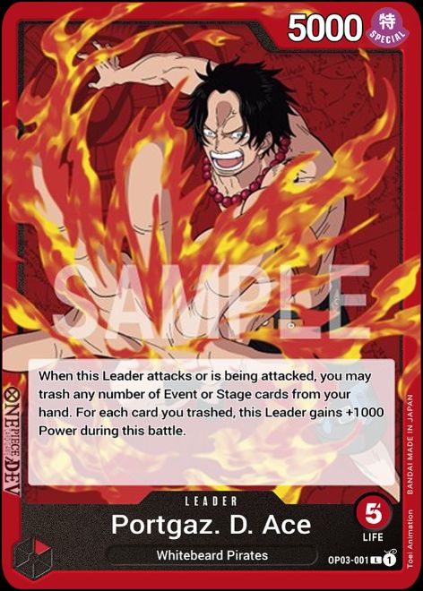 OP03-001 - Portgas D. Ace Leader