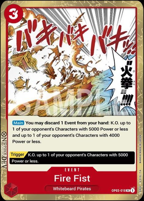 OP03-018 - Fire Fist Rare