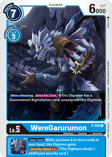 P-008 WereGarurumon Promo RB01 Reprint