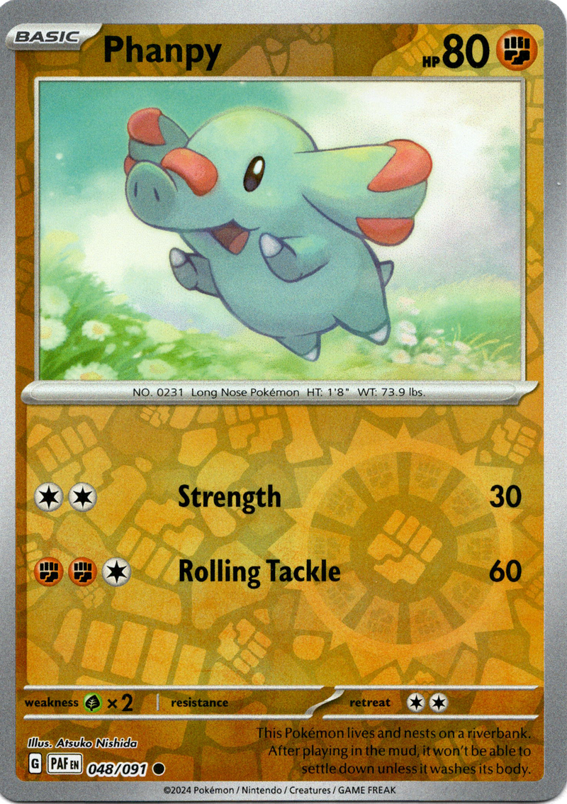 048/091 Phanpy Common Reverse Holo Paldean Fates