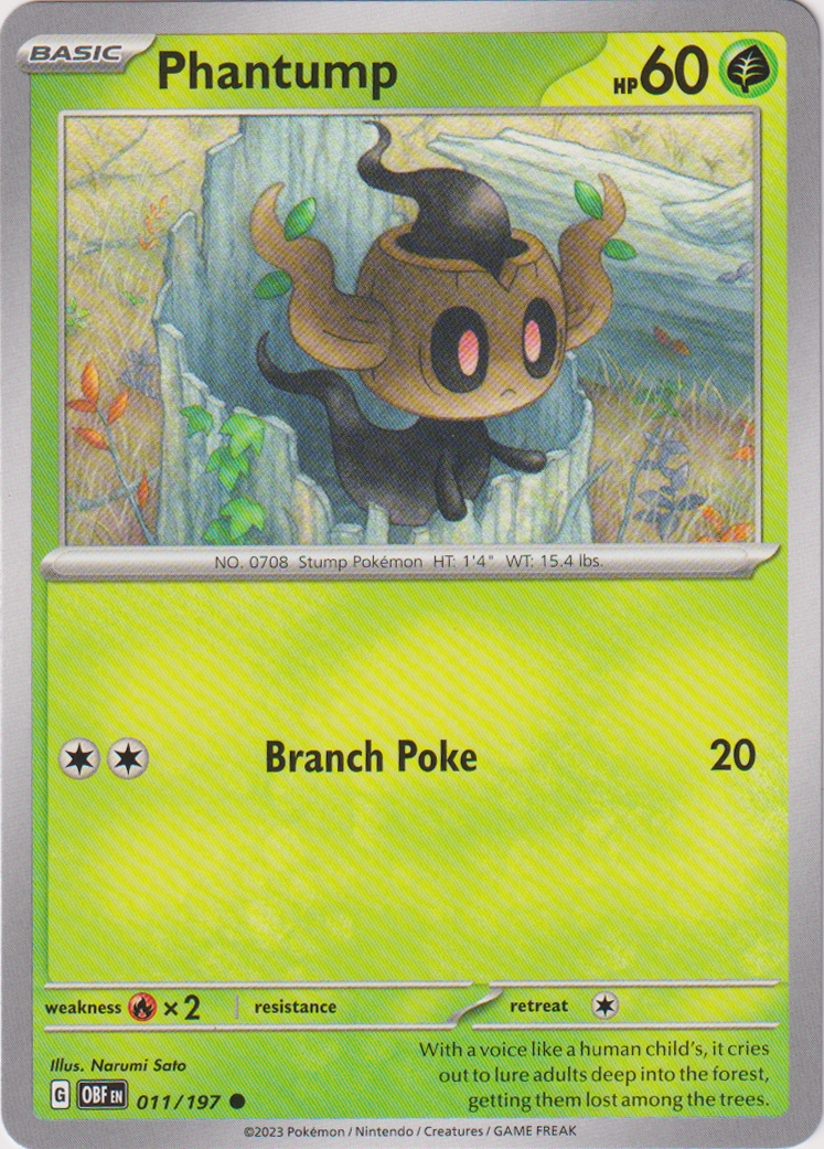 011/197 Phantump Common Obsidian Flames