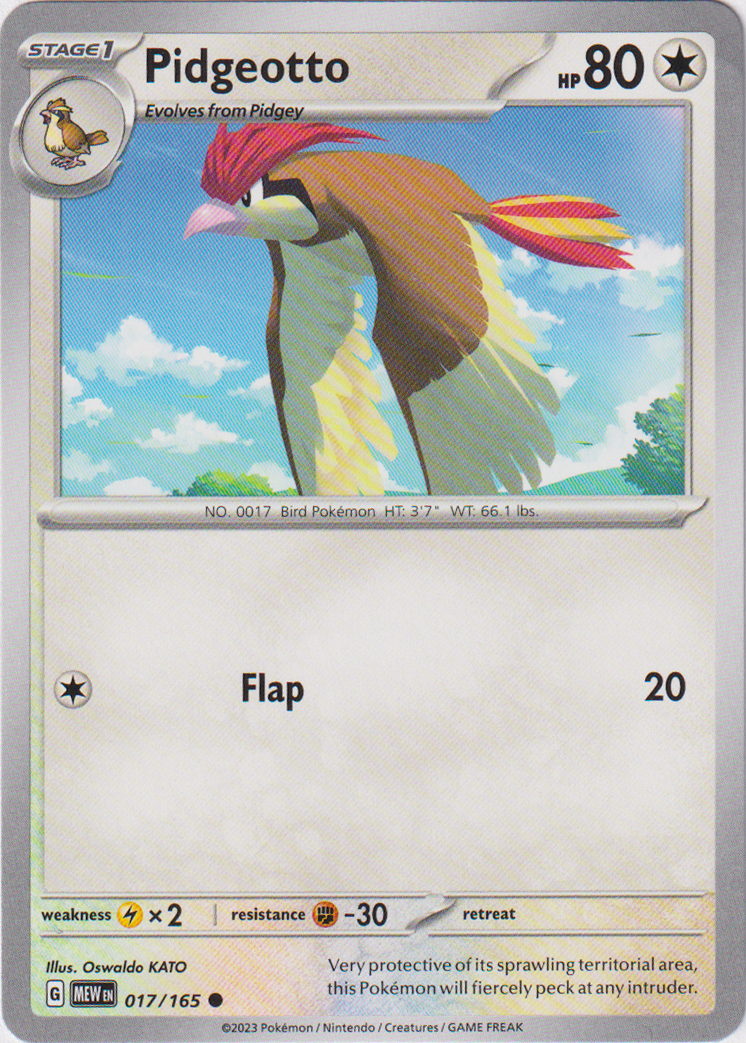 017/165 Pidgeotto Common Scarlet & Violet 151