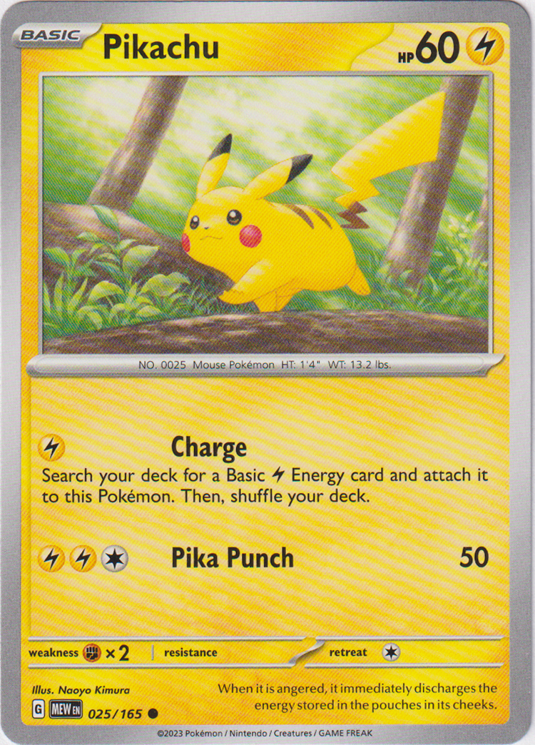 025/165 Pikachu Common Scarlet & Violet 151