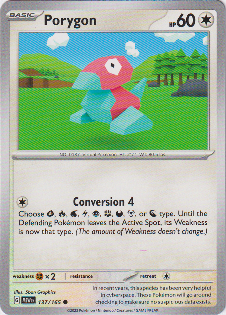 137/165 Porygon Common Scarlet & Violet 151