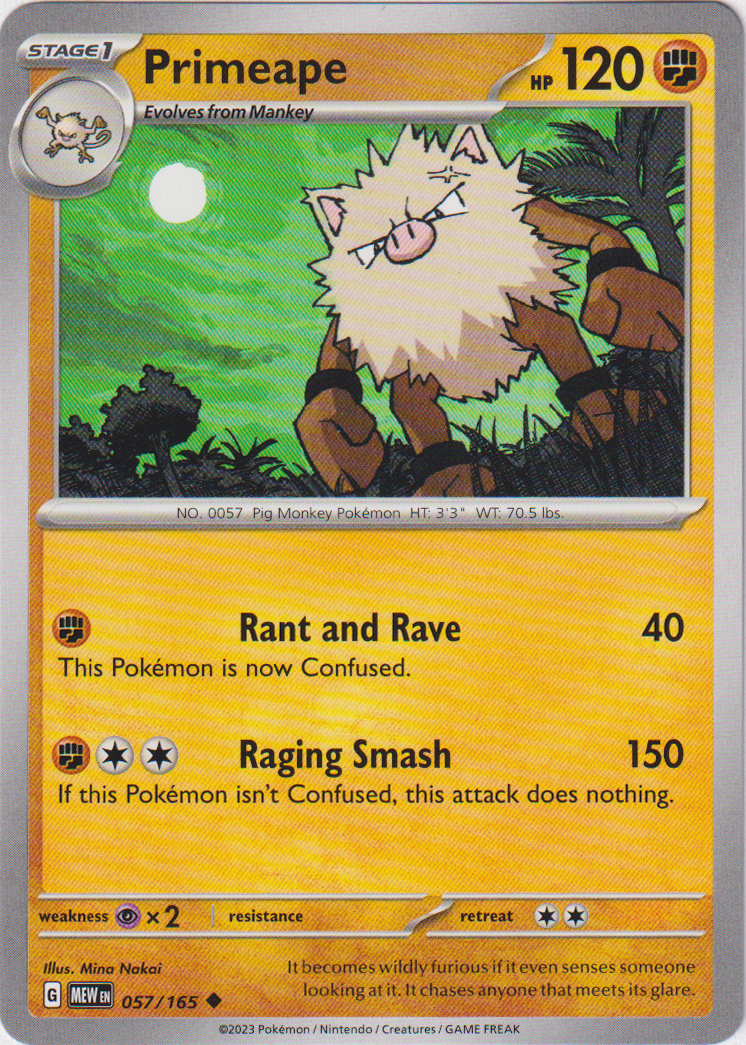 057/165 Primeape Uncommon Scarlet & Violet 151