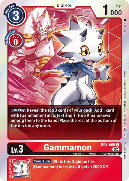 RB1-005 Gammamon Uncommon Box Topper