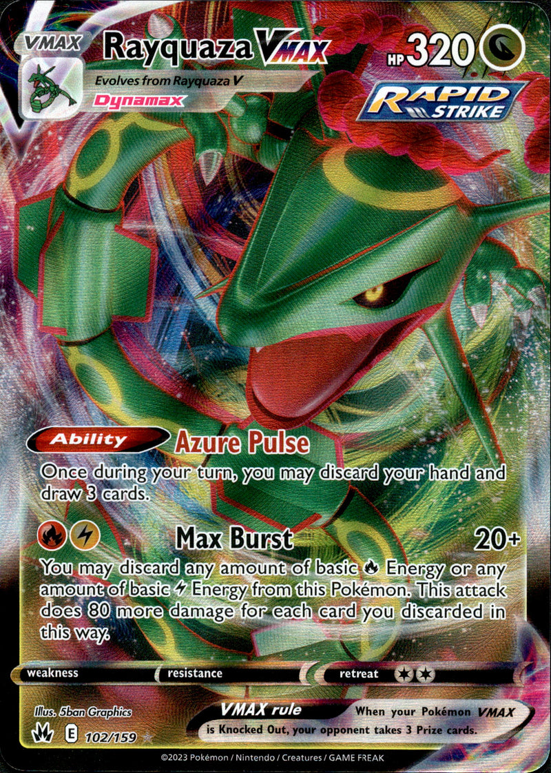 102/159 Rayquaza VMAX Crown Zenith