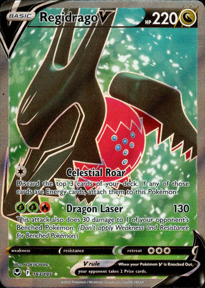 183/195 Regidrago V Full Art Silver Tempest