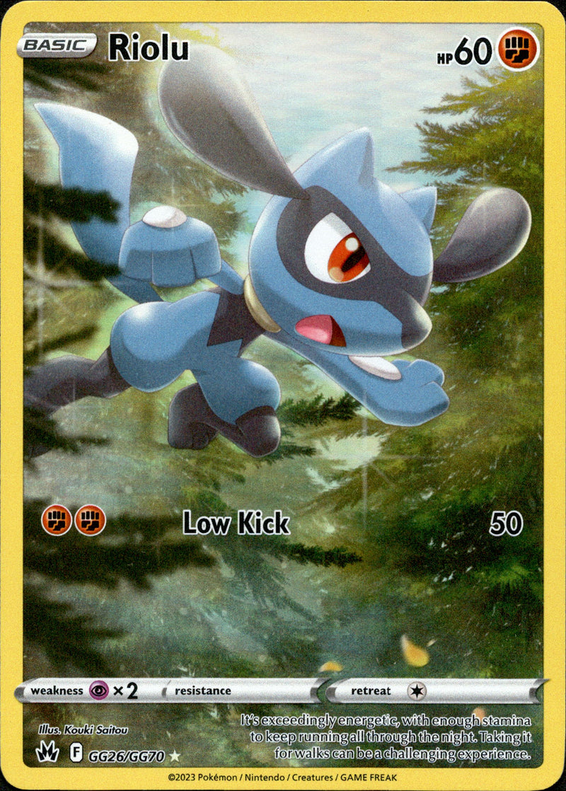 GG26/GG70 Riolu Holo Rare Crown Zenith