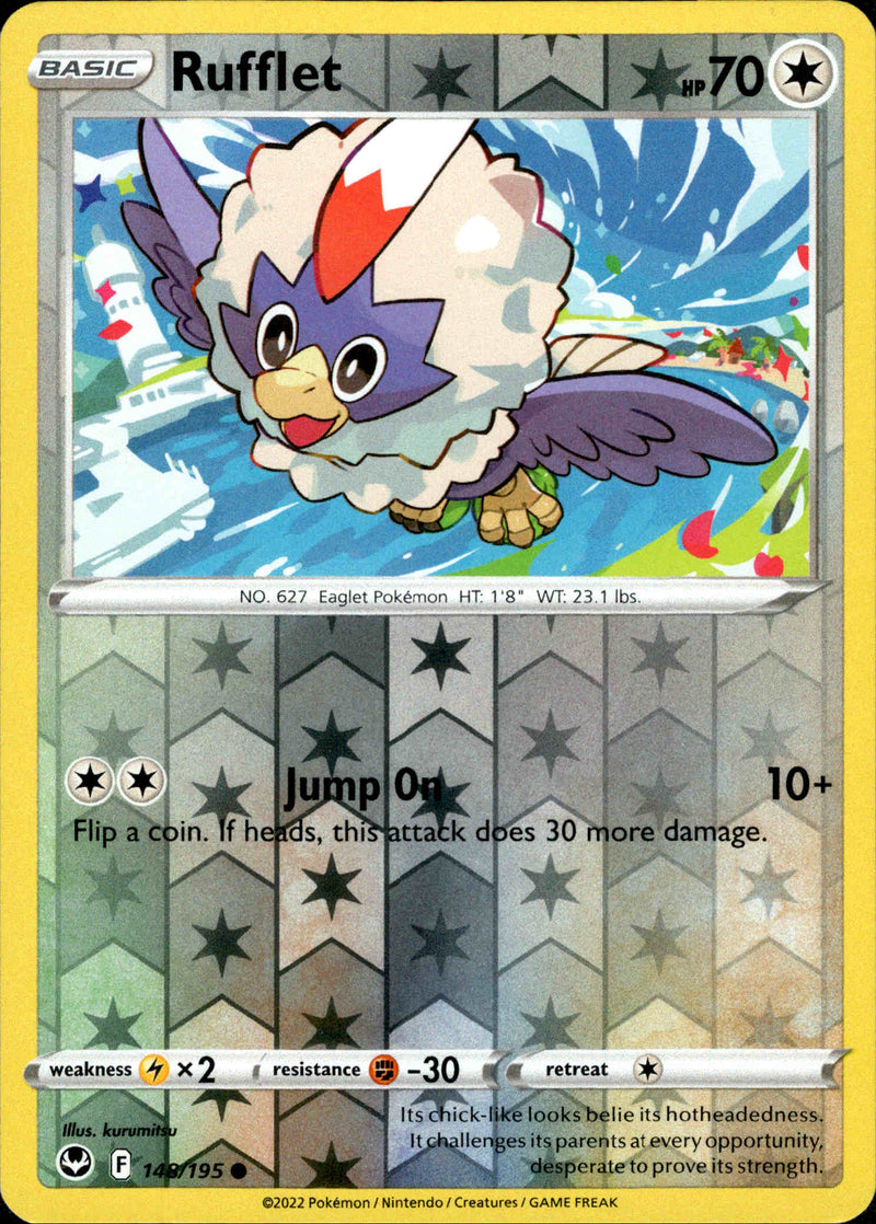 148/195 Rufflet Common Reverse Holo Silver Tempest