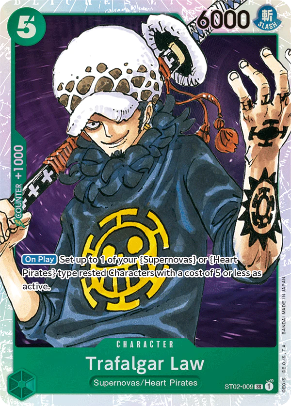 ST02-009 Trafalgar Law Super Rare (Revision Pack)