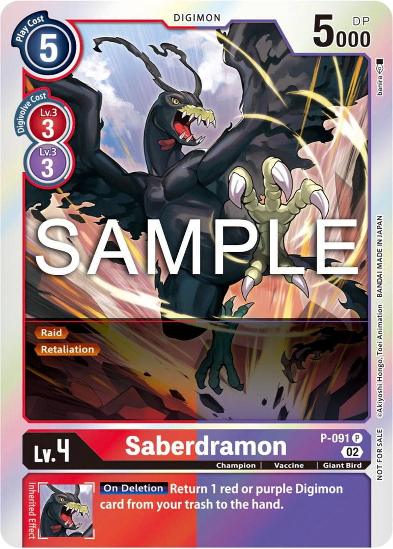 P-091 Saberdramon Promo 3rd Anniversary Update Pack