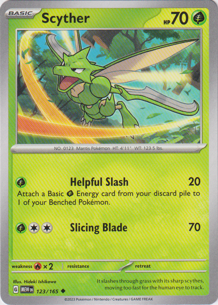 123/165 Scyther Uncommon Scarlet & Violet 151