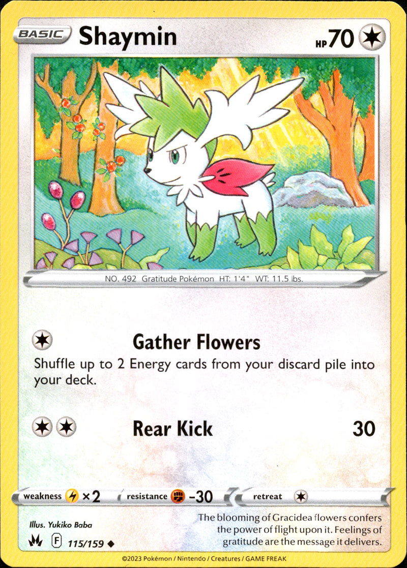 115/159 Shaymin Uncommon Crown Zenith