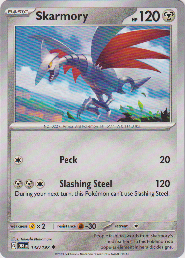 142/197 Skarmory Uncommon Obsidian Flames