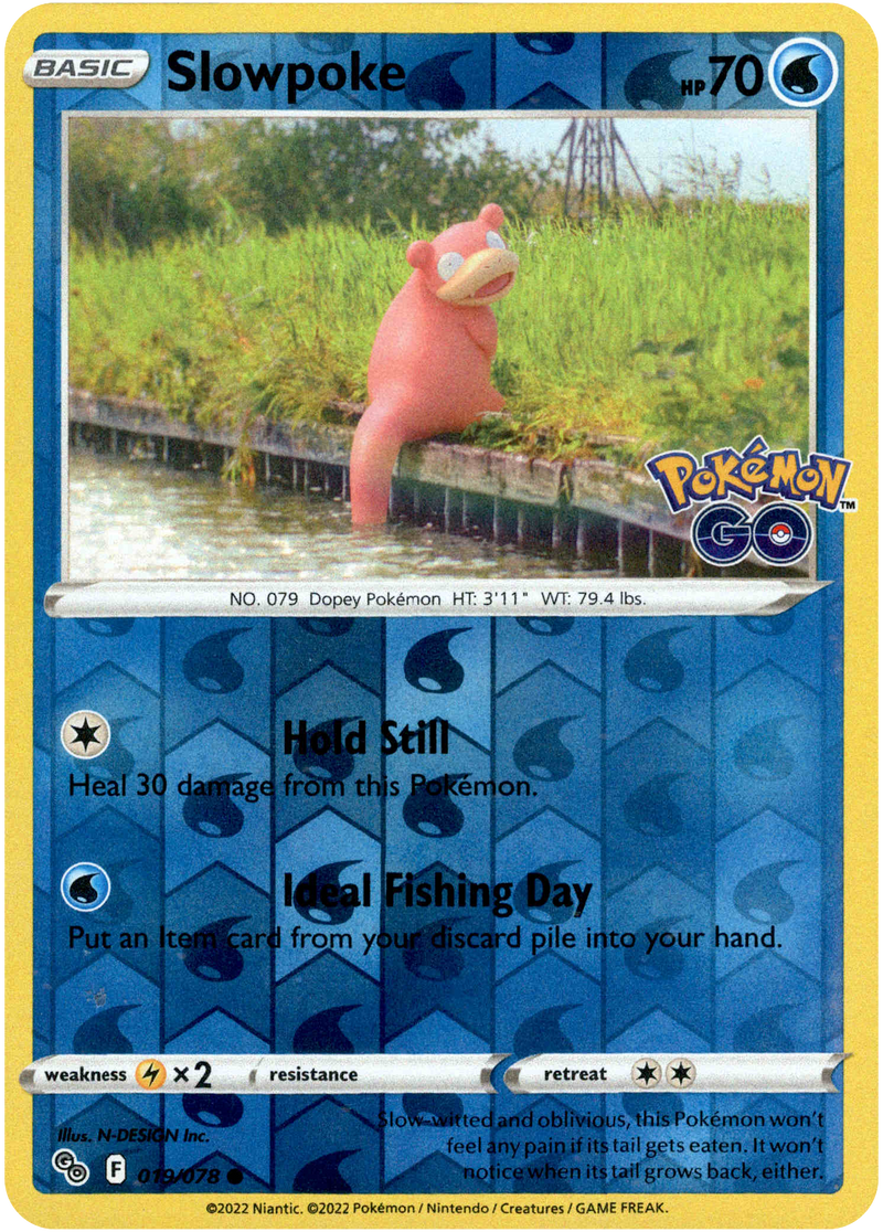 019/078 Slowpoke Common Reverse Holo Pokemon GO