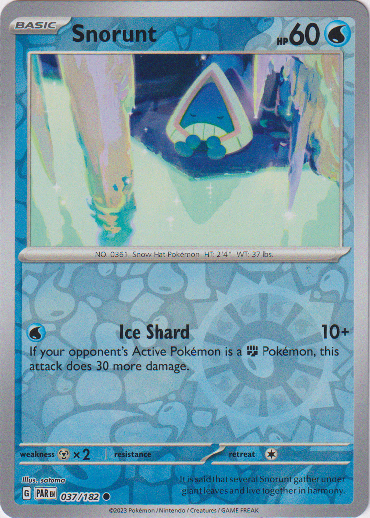 037/182 Snorunt Common Reverse Holo Paradox Rift