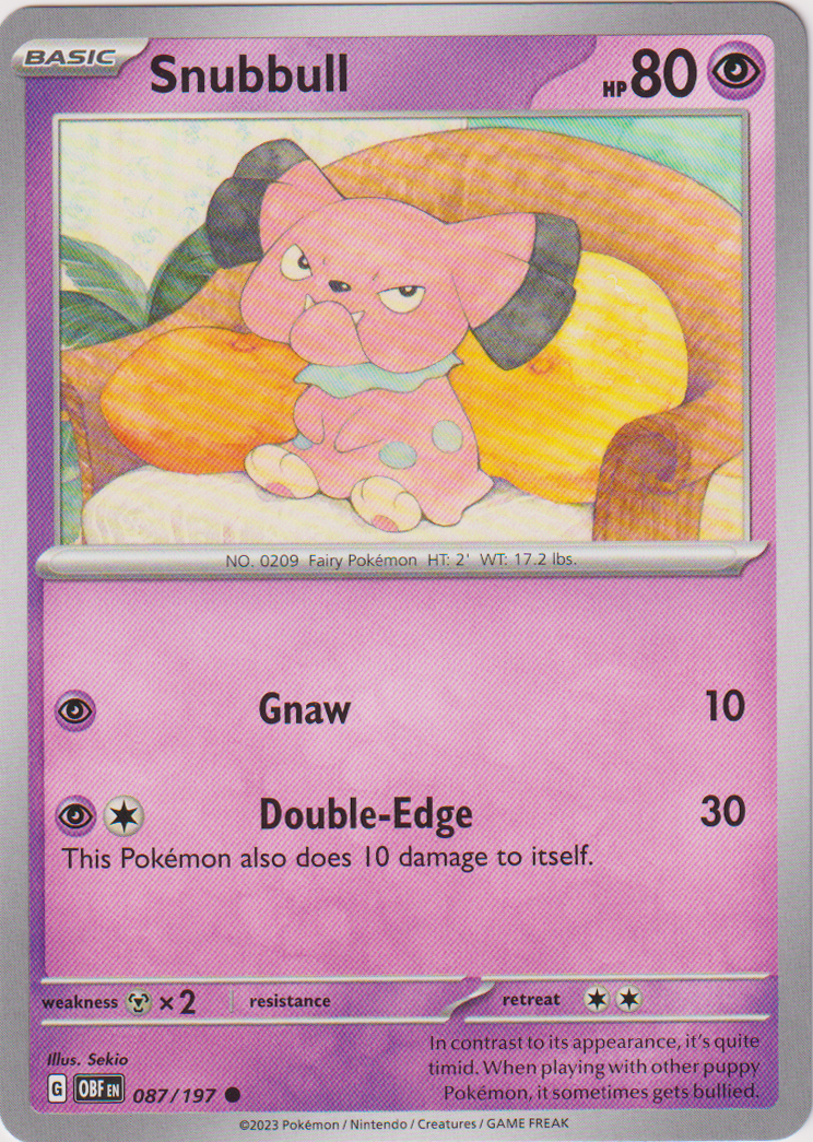 087/197 Snubbull Common Obsidian Flames