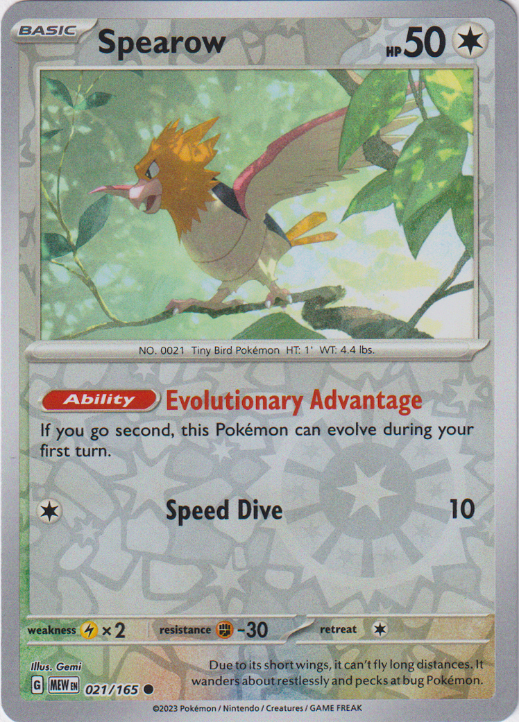 021/165 Spearow Common Reverse Holo Scarlet & Violet 151