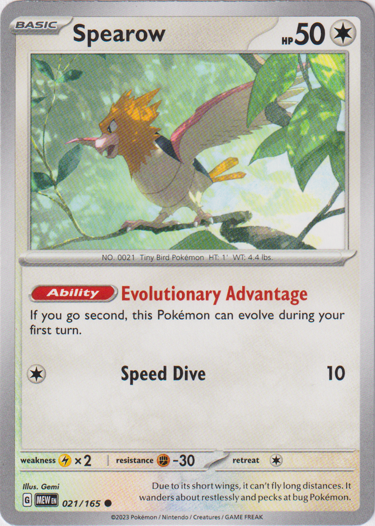 021/165 Spearow Common Scarlet & Violet 151