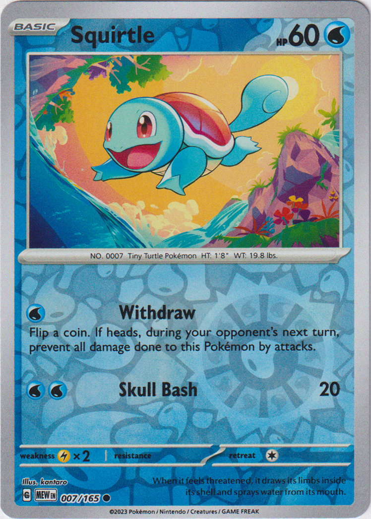 007/165 Squirtle Common Reverse Holo Scarlet & Violet 151