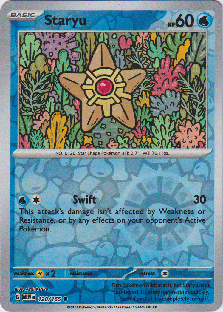 120/165 Staryu Common Reverse Holo Scarlet & Violet 151