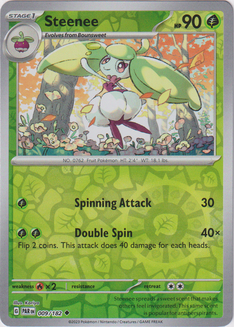 009/182 Steenee Uncommon Reverse Holo Paradox Rift