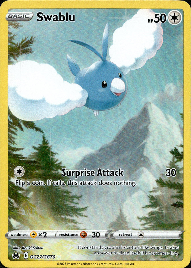 GG27/GG70 Swablu Holo Rare Crown Zenith